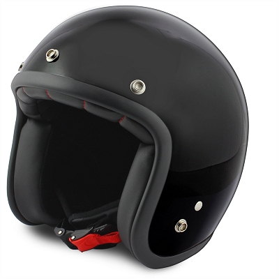 Jet Helmet no-end shine black size M