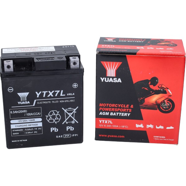 Battery ytx7l-bs sla gel euro-4 5 libIGET Sprint Piaggio Zip 4-stroke Yuasa