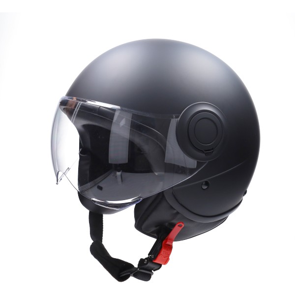 Helm demi-jet E-06 keur comfort L zwart mat zwart CAB