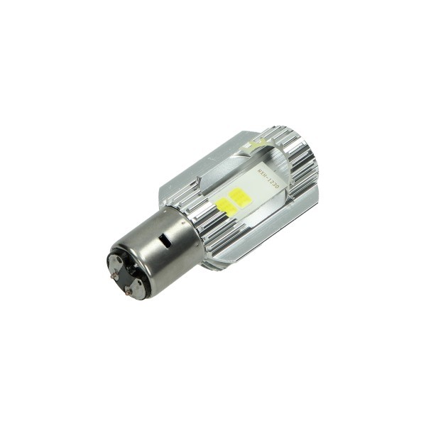 LED Lampe Ba20 12V 6W/ 6W 800lumen Vespa Piaggio Scooters, - M2