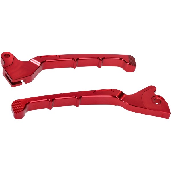 Brake lever set DMP cnc Evo red suits on Piaggio Zip 4t, Piaggio Zip 2000