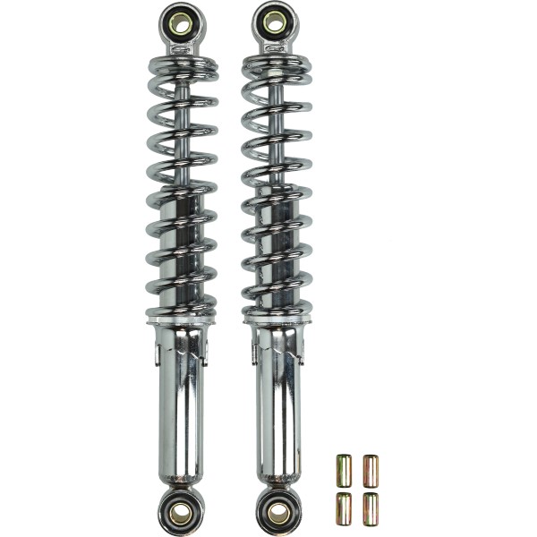 Shock absorber set Fast-arrow 290mm chrome suits on maxi, Tomos, Honda Camino