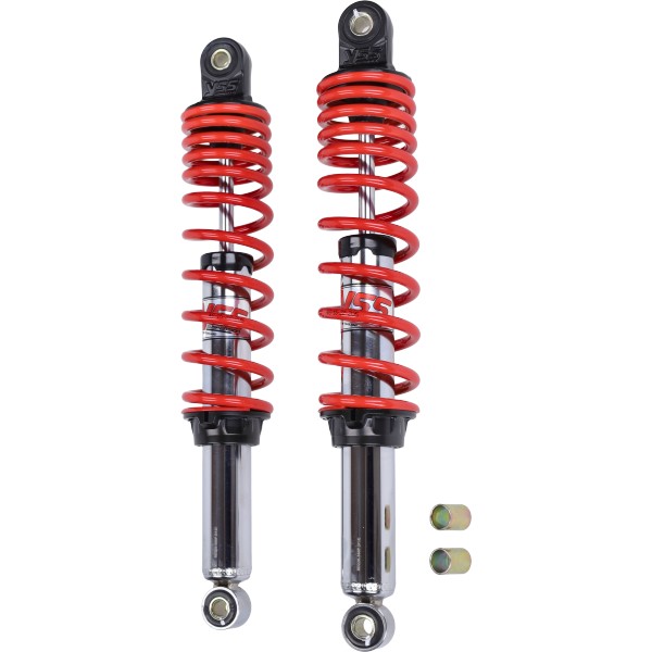 Schokbrekerset Yss 360mm chroom rood past op simson, Kreidler rd220-03-15p-xd