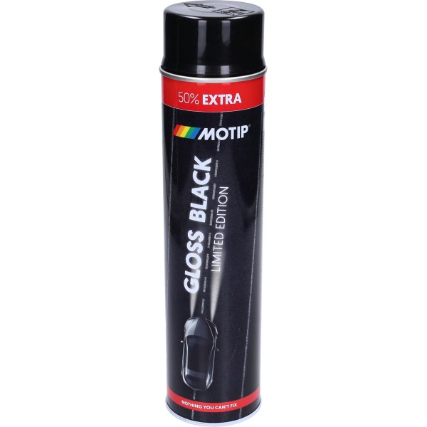 Spray paint Motip 600mL spray paint black shine 604005