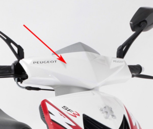 Lenkradabdeckung Peugeot Speedfight 3 weiss Ice f8 original 772288f8