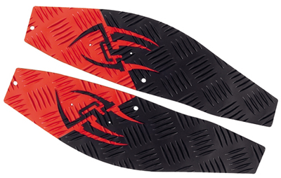 Trittbleche Fußmattensatz Gilera Gilera Runner RST rood/zwart opticparts