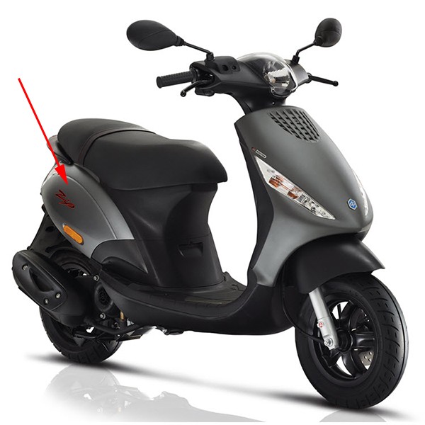 Seitenteil Piaggio Zip 4-Takt Euro 4 grau titanio 742 B Piaggio original 1b005483000ez