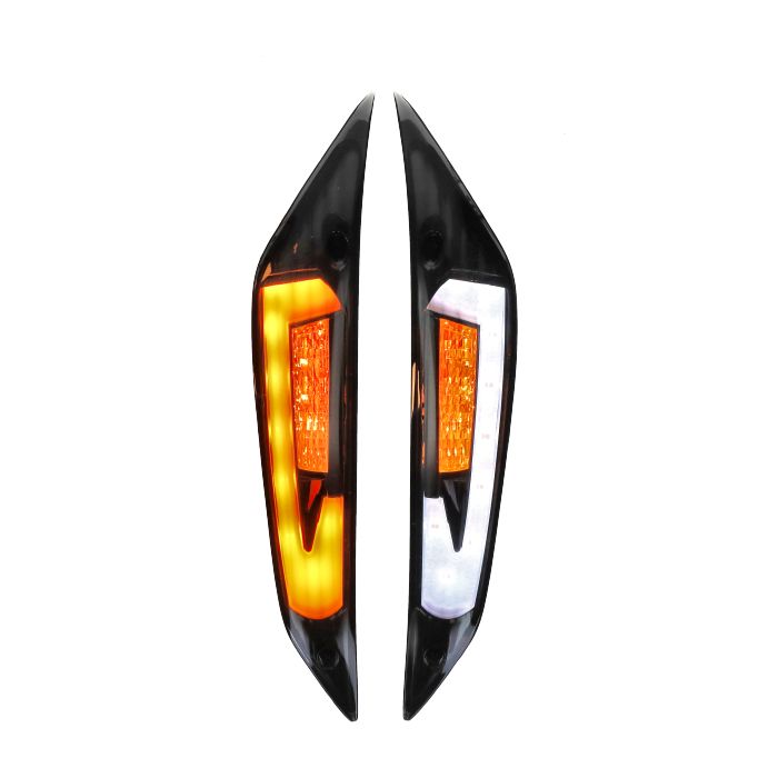 Knipperlichtset Evo-2 Matrix Piaggio Zip 2000 titanium voorkant E-Keur Power1