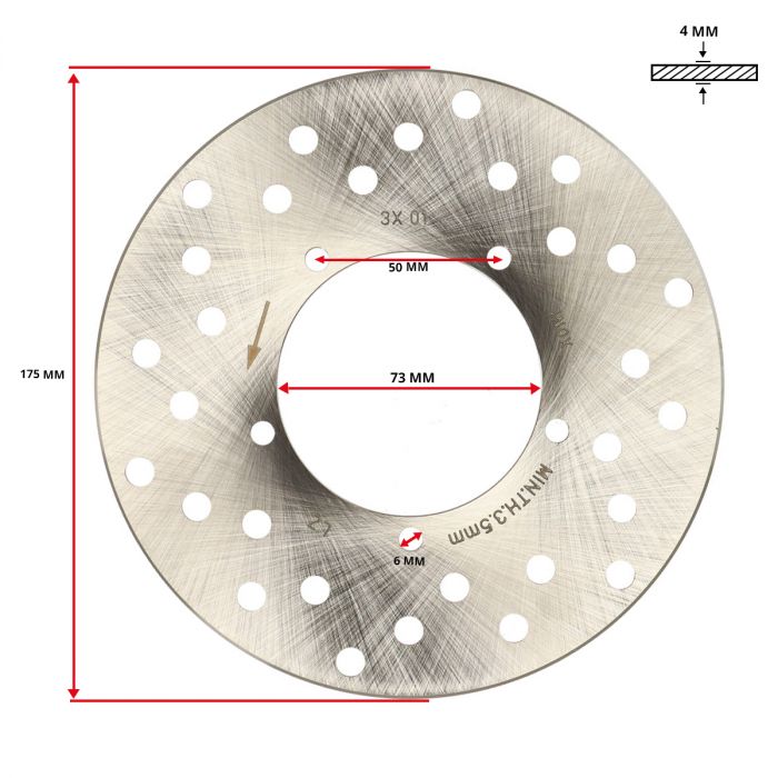 Brake disc Piaggio Piaggio Zip 2000 Gilera Runner RST behind original