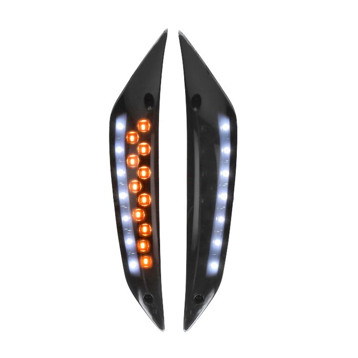 Blinker Satz LED mit Tagfahrlicht Zip2000 Smoke Vorderseite  vorn DMP