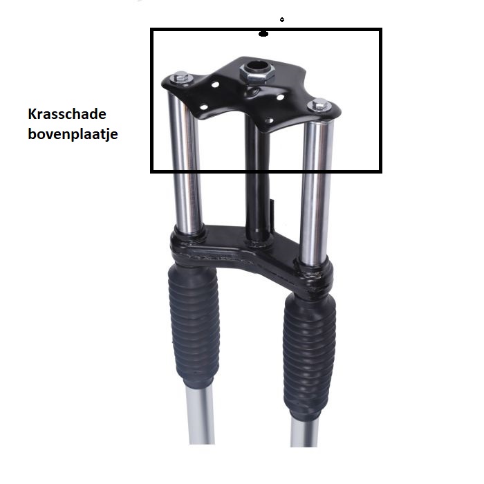 Front fork with damagewith fork rubber Kreidler for models with disc brake