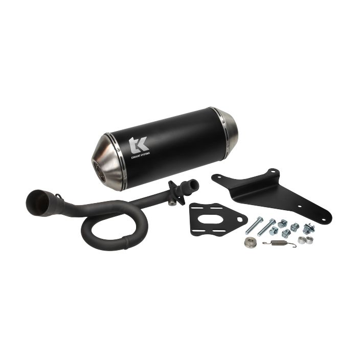 Exhaust oval euro-4 Gmax Piaggio Piaggio Zip 4-takt black Turbokit with verpakkingschade