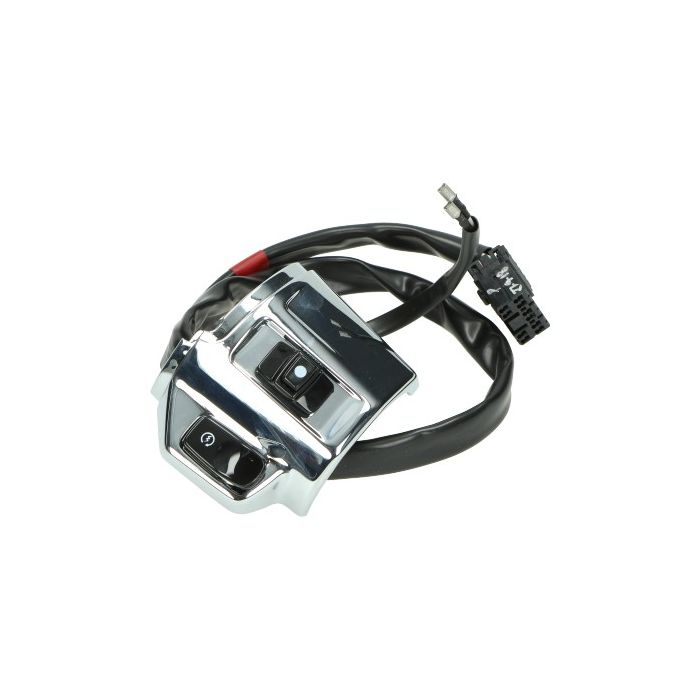 Handle bar switch Piaggio original with wire harness euro-4 on the right chrome suits on Primavera Vespa Sprint 1d002408